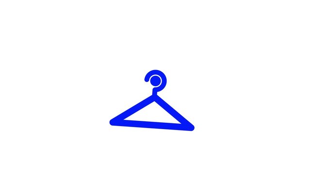 Brown wooden clothes hanger icon animation video. Brown wooden clothes hanger suitable for fashion blogs, clothing stores, organization tips, wardrobe organization, and home decor inspiration.