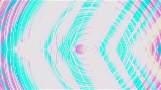 This abstract background features a hypnotic visual effect with a dynamically moving pattern of concentric circles and geometric arrows.