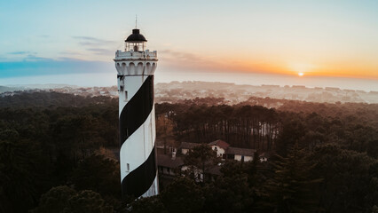 phare Contis couché de soleil © Fourcade.N
