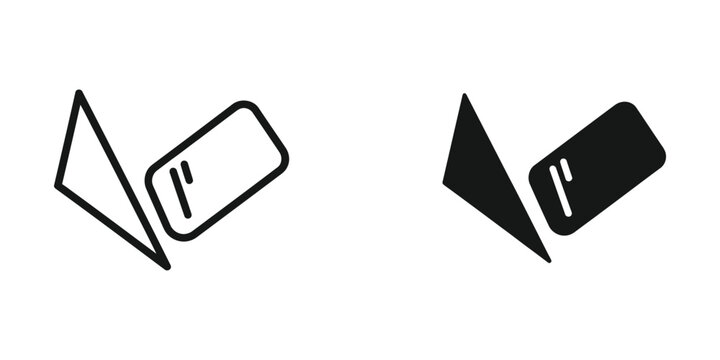 Two stylized smartphone icons in contrasting light and dark modes positioned diagonally