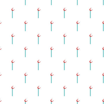Dental floss picks creating a seamless pattern for oral care and health