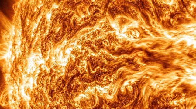 Intense Solar Flare with Bright, Fiery Surface and Dynamic Plasma Activity.