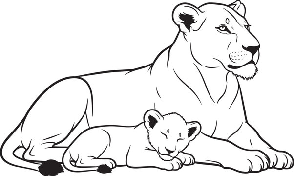 Two male turkeys facing each other with two female turkeys between them, abstract turkey family vector.