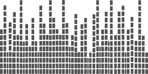 Fototapeta premium A seamless black and white vector pattern featuring a pixelated QR code and barcode symbol design that merges business technology with a square crossword puzzle illustration