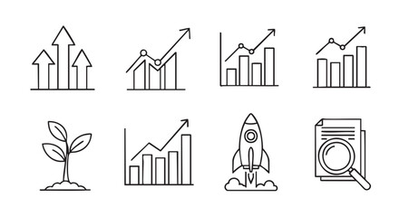 Fototapeta premium A comprehensive set of residential house and apartment building icons featuring black vector illustrations of real estate property symbols with diverse roof, window, and door architectural design elem