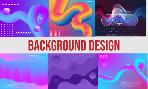 Colorful 3D flow shapes and mesh gradients for landing pages and posters.