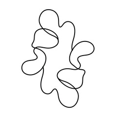 Obraz premium Abstract black line with swirling shapes and organic curves