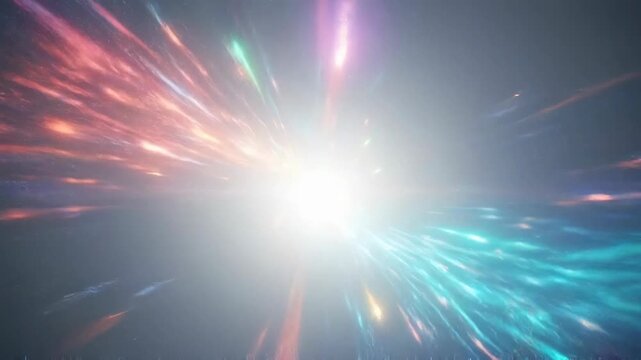 Dynamic space-themed video concept with a starburst effect, captured from a frontal angle. Live desktop wallpaper.