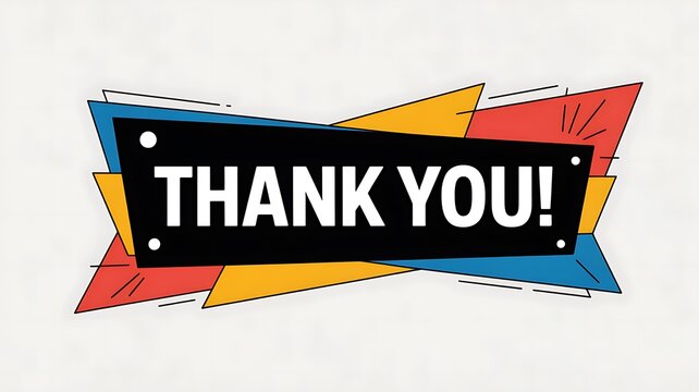 Gratitude, colorful comic book style thank you sign, banner, appreciation message