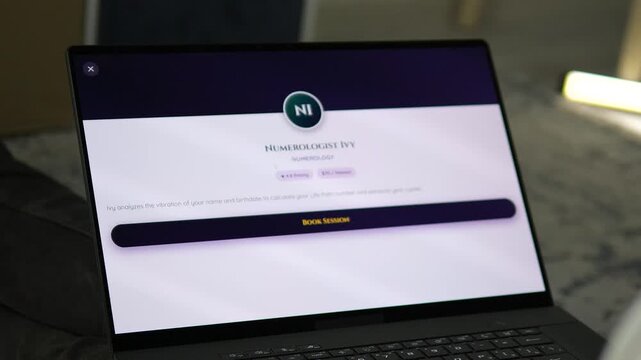 Seamless UX flow of a mystic service website. High-quality screen capture shows selecting a specialist and receiving an instant booking confirmation. Great for web design, app development, and e
