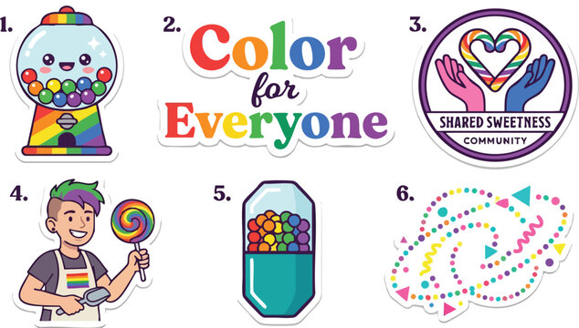 Colorful rainbow gumball machine with happy face and glossy dome