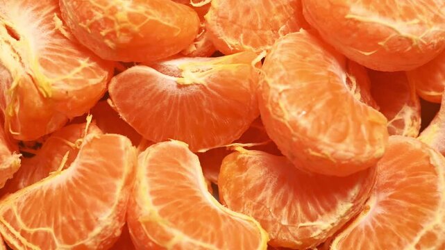 Peeled Tangerine Texture Background, Fresh Citrus Fruit background