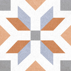 Fototapeta premium Seamless geometric ceramic floor tile pattern background
