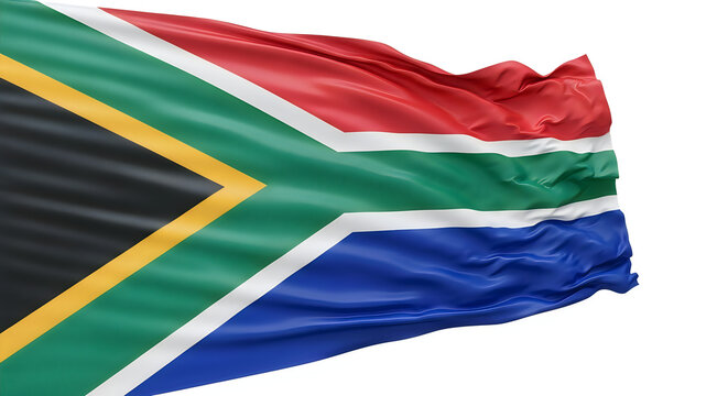 South african flag waving celebrating national pride and flag day symbolism