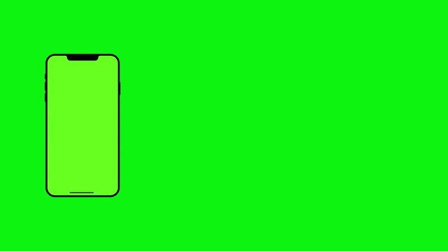 Vertical smartphone green screen scrolling UI long video mockup