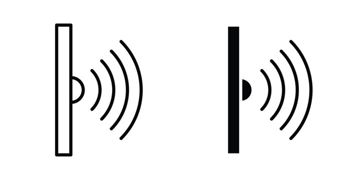infrared light icon concept. Thin line symbol. Solid icons