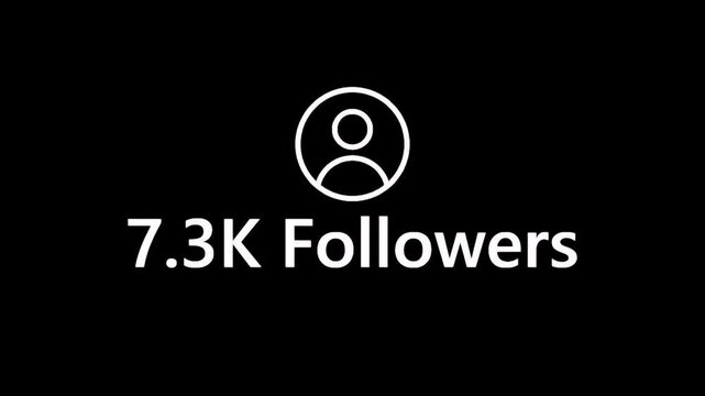 Social media follower count increasing rapidly from five thousand to over eight thousand with a simple profile icon