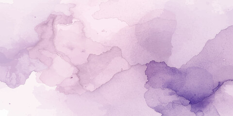 Naklejka premium Hand painted abstract purple watercolor background featuring a vintage paper texture with ethereal blue sky clouds and a light smoke design