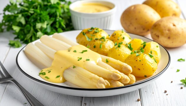 Wei&szlig;er Spargel mit Sauce Hollandaise