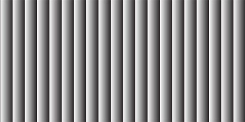 Texture of ribbed background. Silver gradient background of striped lines. Ribbed gray background. Metallic ribbed horizontal background. © Summa