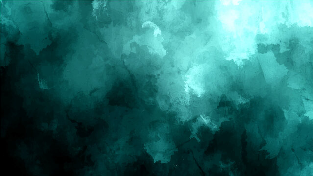 Vector Abstract smoky backdrop in teal color, evoking an ethereal and dreamy mood.