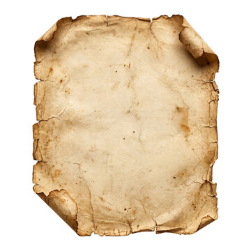 A vintage parchment on transparent background, ideal for adding custom text or designs for business presentations or marketing materials