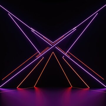 Repeating parallel lines and geometric forms constructing an immersive spatial background with visual flow and abstract composition, dynamic, movement, spatial