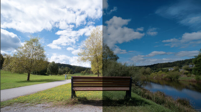 Before after template with comparison frames