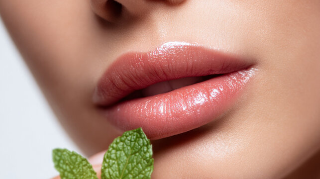 Lip care. Woman with chapped and dry skin before and healthy skin after moisturizing treatment