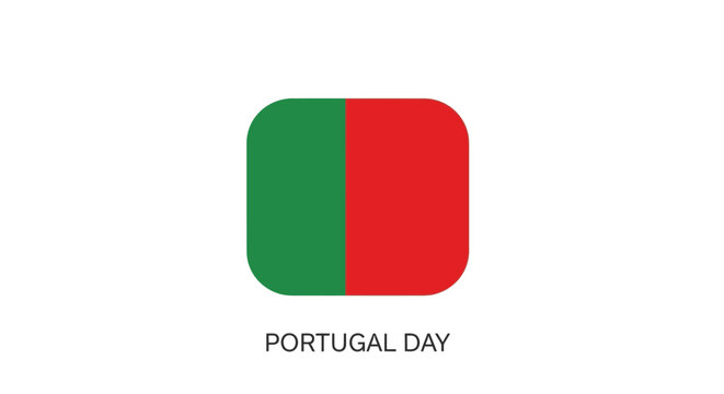 Portugal Day Flag Emblem Symbol.