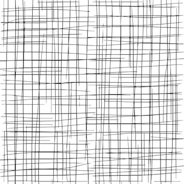 Monochrome Abstract Grid Pattern with Intersecting Lines and Lattices.