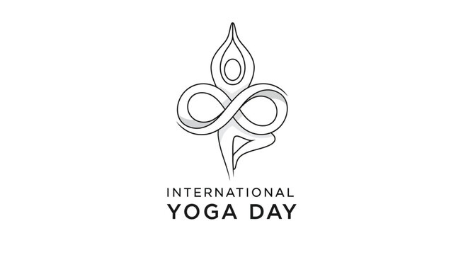 International Yoga Day Logo Design.