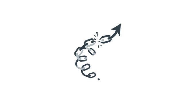 Black arrow with swirling tail design.