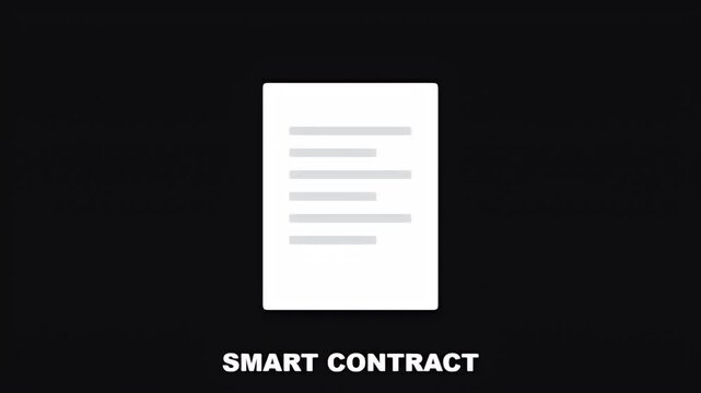 Secure digital smart contract icon with a blue padlock and verified seal representing blockchain agreement technology.