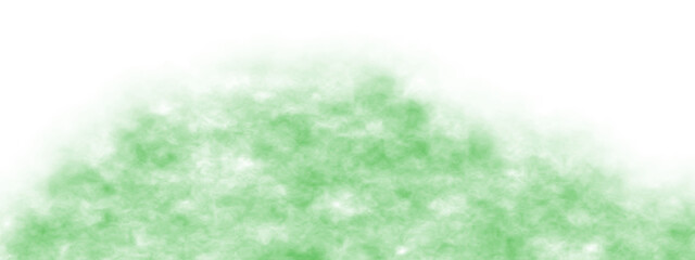 Naklejka premium Green steam smoke on transparent background. abstract Green smoke texture on PNG background for design and covering