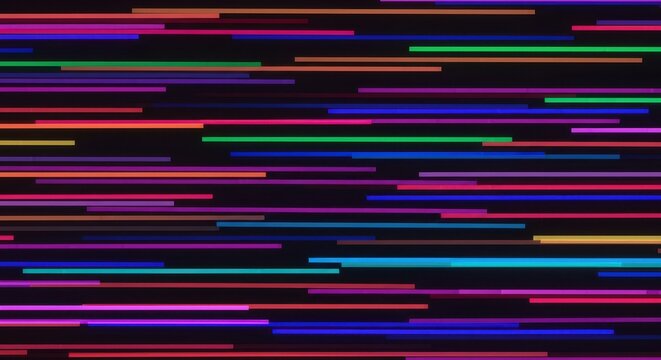 Seamless vector pattern showing precise duplication and recreation of vibrant, colorful parallel lines on a flat surface, wallpaper, geometric, uniformity