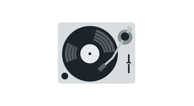 Turntable vinyl record player device.