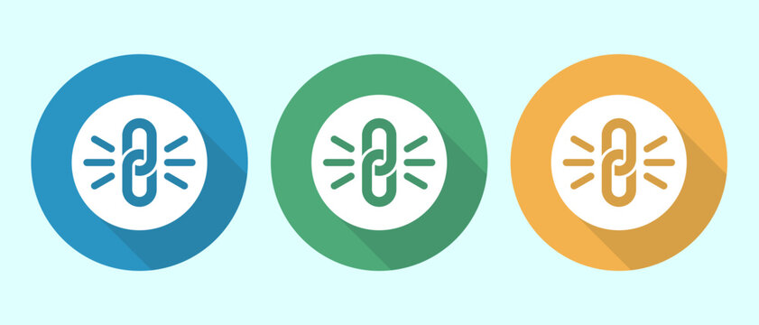 Connected link icon for durability and strength in industrial applications.