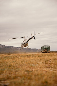 Helicoptero despegando