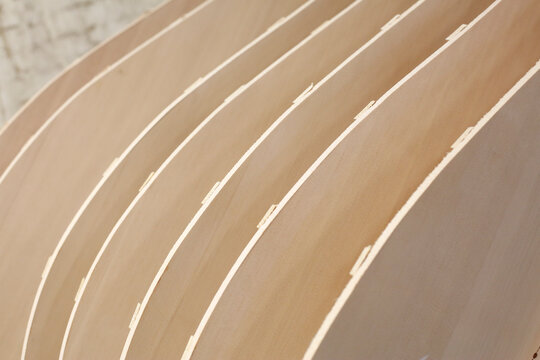 Curved wood detail from piano construction