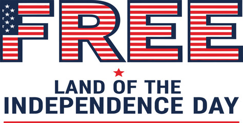 Obraz premium American Independence Day, Patriotic Vector, Land of the Free, USA Holiday Icon
