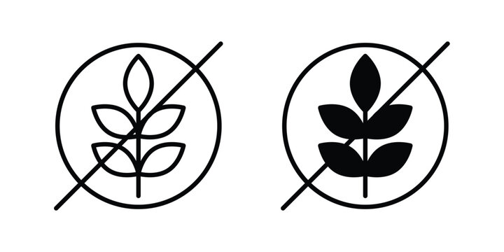 gluten free icon. Line and glyph solid vector collection.
