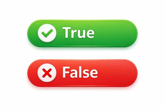 True and false toggle buttons with checkmark and cross icons