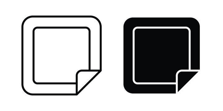 Nicotine patch icon. Line and glyph solid vector collection.
