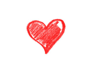 Fototapeta premium Hand drawn red charcoal heart icon isolated on png background, Rough sketch of a heart symbol with pencil texture for romantic design