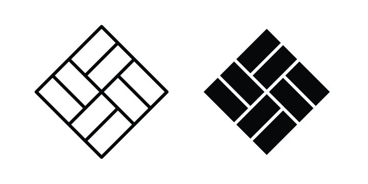 Paving icon. Line and glyph solid vector collection.