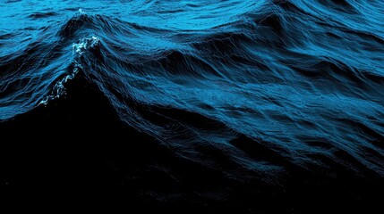 Obraz premium Deep ocean waves, a close up view of turbulent water surface.