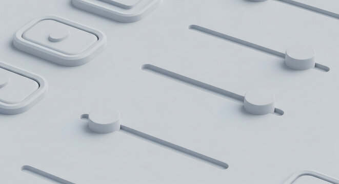 Minimalist 3D Tactile User Interface Elements