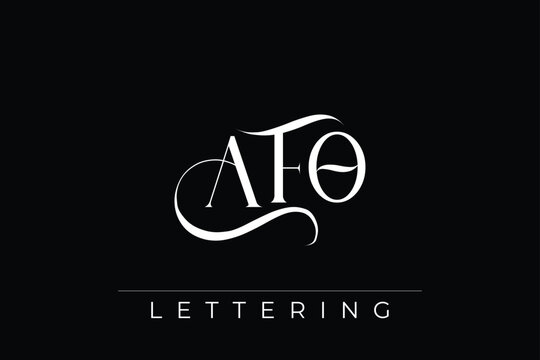 AFO Elegant Monogram Logo Design With Decorative Lettering