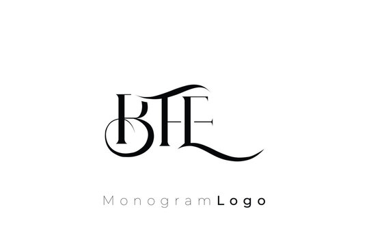 BFE Elegant Monogram Logo Design With Decorative Lettering